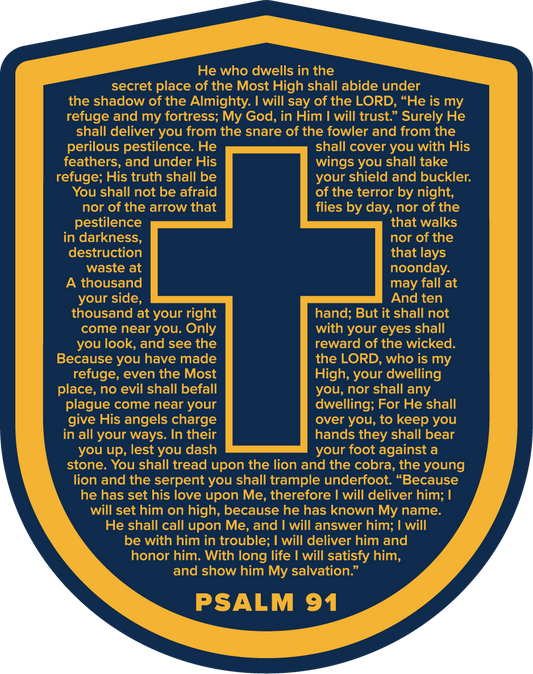 Psalm 91 Shield Sticker