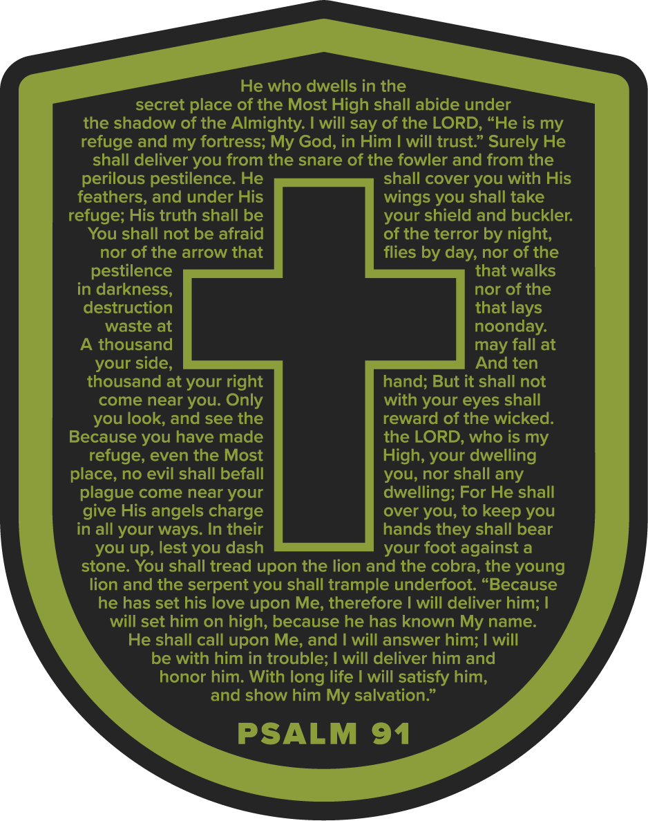 Psalm 91 Shield Sticker